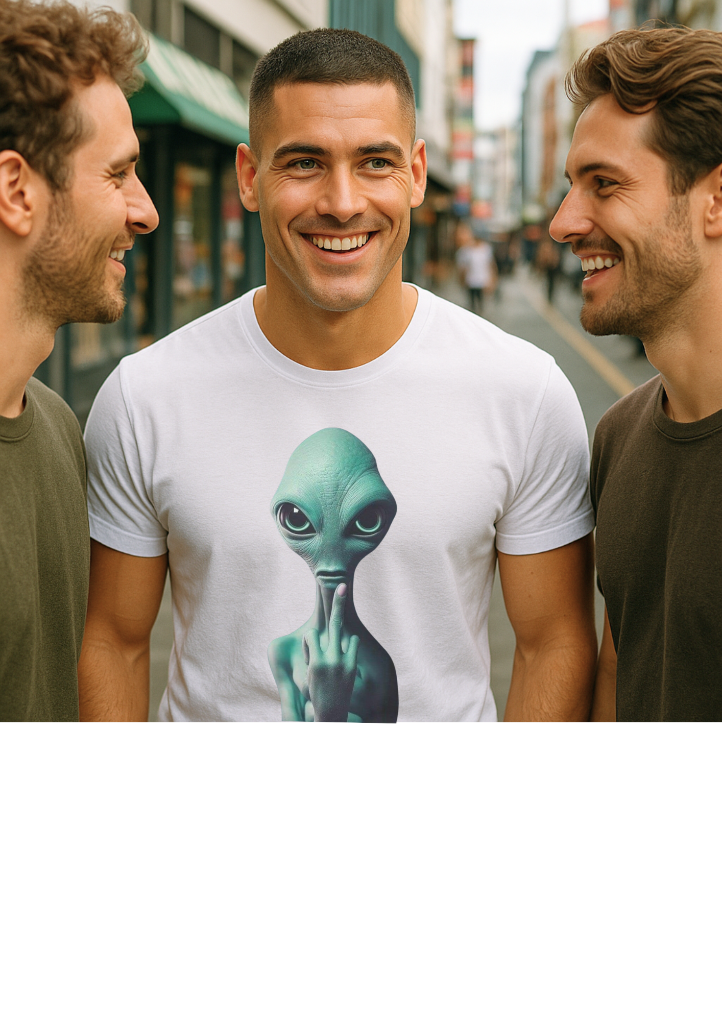 Alien Flipping The Bird T-shirt