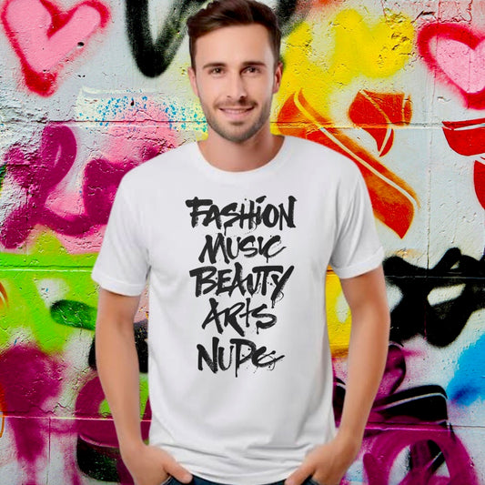 Fashion Music Beauty Arts Nude T-shirt